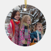 Foto van Llama met kerstnaam Keramisch Ornament (Voorkant)