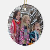 Foto van Llama met kerstnaam Keramisch Ornament (Links)