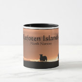 Foto van Lofoten Islands Sheep Natuur Mok (Midden)