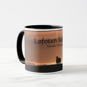 Foto van Lofoten Islands Sheep Natuur Mok