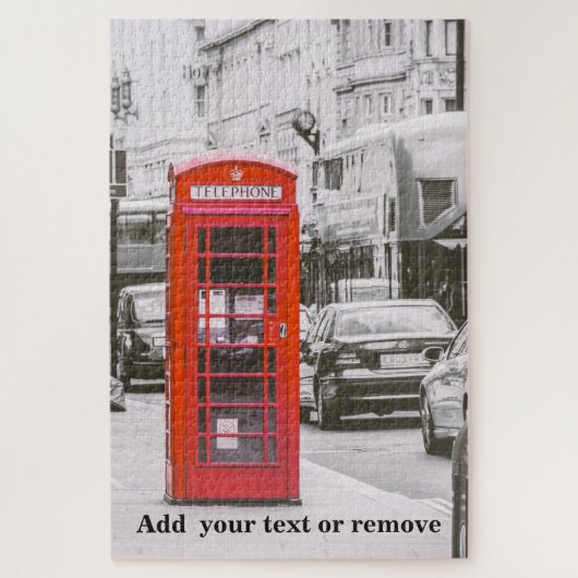 Foto van London red telephone box, Verenigd Konink Legpuzzel (Verticaal)