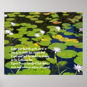 Foto van Lotus Lily Pad Natuur   Facultatief Gezeg Poster