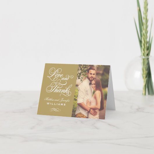 Foto van Love and Bedankt Antiek Gold Wedding (Voorkant)