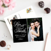 Foto van Love and Bedankt Black Weddenschap Hartel Briefkaart