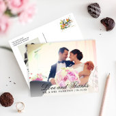 Foto van Love and Bedankt Black Weddenschap Hartel Briefkaart