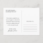 Foto van Love and Bedankt Black Weddenschap Hartel Briefkaart (Achterkant)