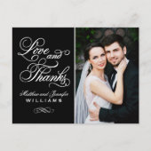 Foto van Love and Bedankt Black Weddenschap Hartel Briefkaart (Voorkant)