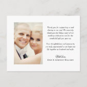 Foto van Love and Bedankt Black Weddenschap Hartel Briefkaart (Achterkant)