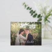 Foto van Love and bedankt bruiloft bedankt Briefkaart (Staand voorkant)