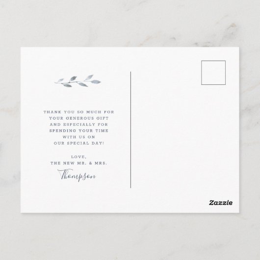 Foto van Love and bedankt bruiloft bedankt Briefkaart (Achterkant)