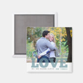 Foto van Love and Bedankt Custom Wedding Photo Magneet (Voorkant / Achterkant)