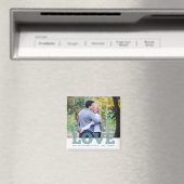 Foto van Love and Bedankt Custom Wedding Photo Magneet (Insitu (Vaatwasser))