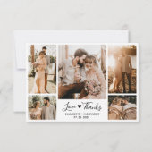 Foto van Love and Bedankt Heart Wedding Collage (Voorkant)
