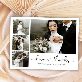 Foto van Love and Bedankt Heart Wedding Collage
