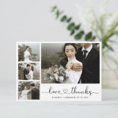 Foto van Love and Bedankt Heart Wedding Collage (Staand voorkant)