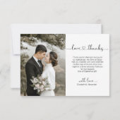 Foto van Love and Bedankt Heart Wedding Collage (Achterkant)