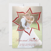 Foto van Love and bedankt kerstbruiloft bedankt Kaart (Voorkant)