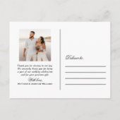 Foto van Love and Bedankt Navy Blue Wedding Briefkaart (Achterkant)