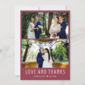 Foto van Love and Bedankt Red Modern Hartelijk dan (Voorkant)