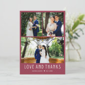 Foto van Love and Bedankt Red Modern Hartelijk dan (Staand voorkant)