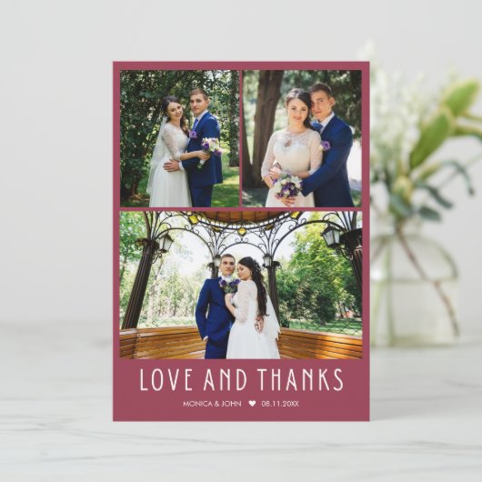 Foto van Love and Bedankt Red Modern Hartelijk dan (Staand voorkant)