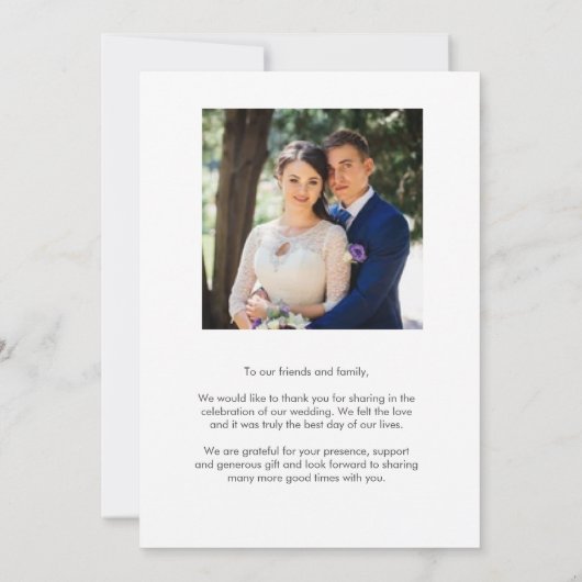 Foto van Love and Bedankt Red Modern Hartelijk dan (Achterkant)