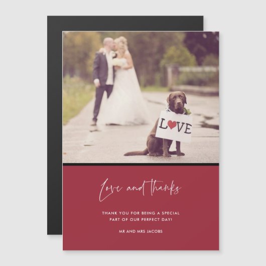 Foto van Love and Bedankt Red Wedding (Voorkant / Achterkant)