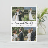 Foto van Love and Bedankt Script Collage Wedding (Staand voorkant)