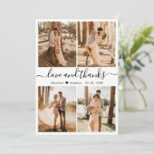 Foto van Love and Bedankt Script Collage Wedding H (Staand voorkant)
