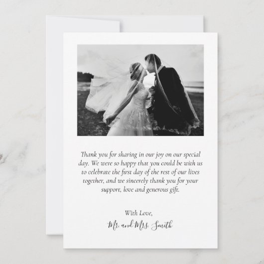 Foto van Love and Bedankt Script Collage Wedding H (Achterkant)