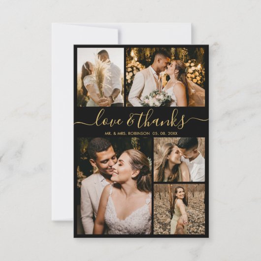 Foto van Love and Bedankt Script Collage Wedding H (Voorkant)