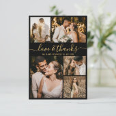 Foto van Love and Bedankt Script Collage Wedding H (Staand voorkant)
