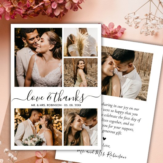 Foto van Love and Bedankt Script Collage Wedding H