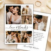 Foto van Love and Bedankt Script Collage Wedding H