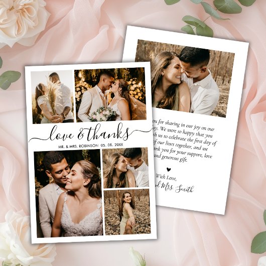 Foto van Love and Bedankt Script Collage Wedding H