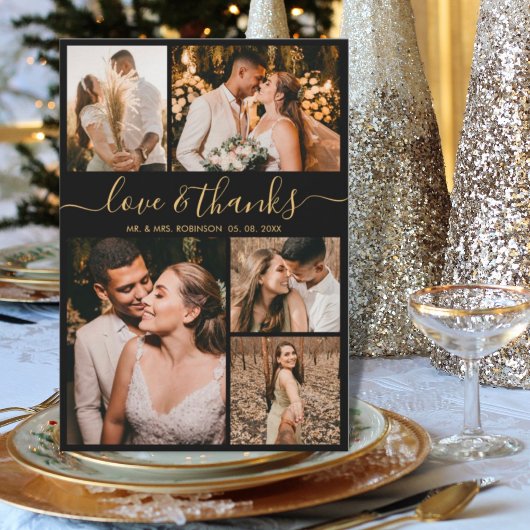 Foto van Love and Bedankt Script Collage Wedding H