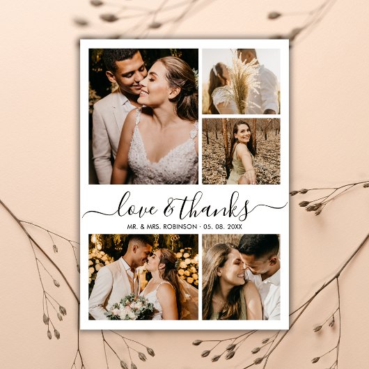 Foto van Love and Bedankt Script Collage Wedding H
