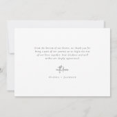 Foto van Love and Bedankt Script Collage Wedding Kaart (Achterkant)