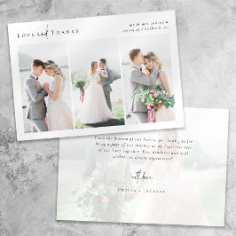 Foto van Love and Bedankt Script Collage Wedding Kaart