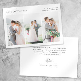 Foto van Love and Bedankt Script Collage Wedding Kaart