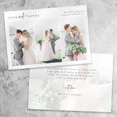Foto van Love and Bedankt Script Collage Wedding Kaart