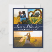 Foto van Love and Bedankt Script Navy Weddenschap (Voorkant)