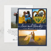 Foto van Love and Bedankt Script Navy Weddenschap (Voorkant / Achterkant)
