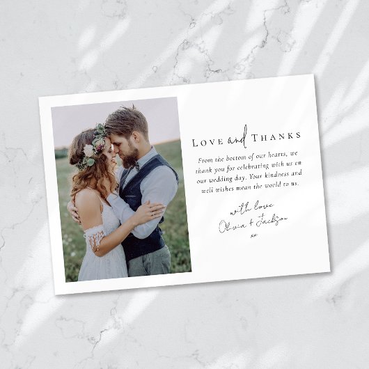 Foto van Love and Bedankt Script Wedding