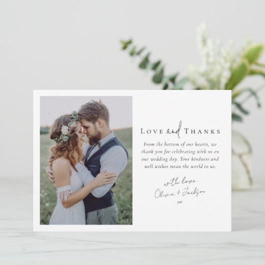 Foto van Love and Bedankt Script Wedding (Staand voorkant)