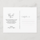 Foto van Love and Bedankt Script Wedding Briefkaart (Achterkant)