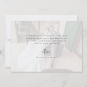 Foto van Love and Bedankt Script Wedding Kaart (Achterkant)