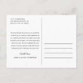 Foto van Love and Bedankt Script Weduwen Hartelijk Briefkaart (Achterkant)