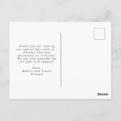 Foto van Love and Bedankt Script Weduwen Hartelijk Briefkaart (Achterkant)