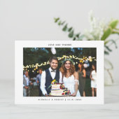 Foto van Love and Bedankt Simple Wedding Photo (Staand voorkant)